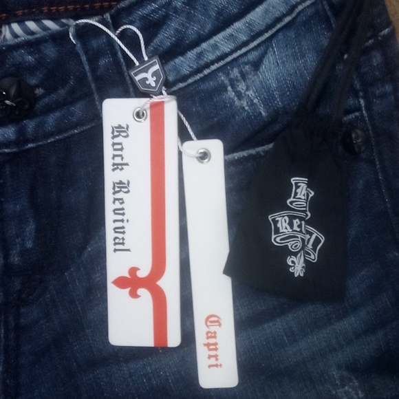 Rock Revival Women's 26 Capri Jen Faux Leather Flap Pockets NWT - Picture 5 of 11